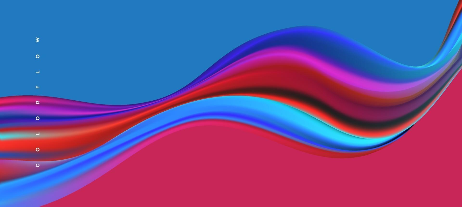 Abstract colorful fluid background design vector