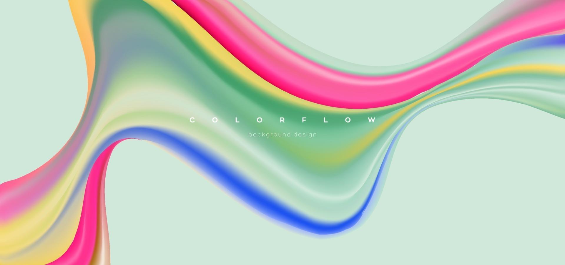 Abstract colorful fluid background design vector