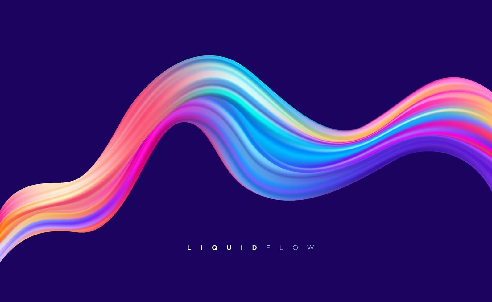 colorful liquid wave background design vector