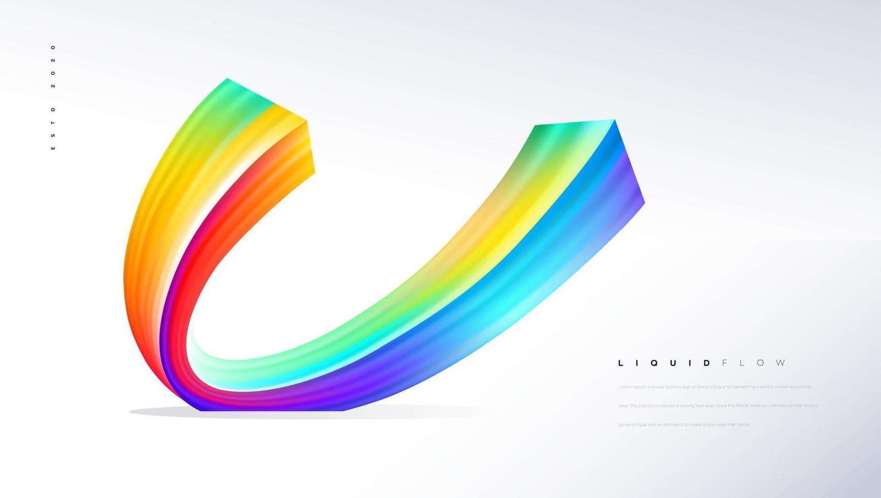 Colorful dynamic wave background vector