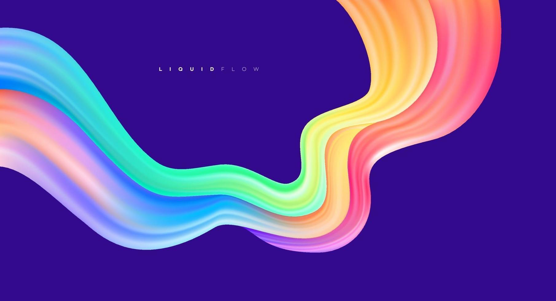 colorful liquid wave background design vector