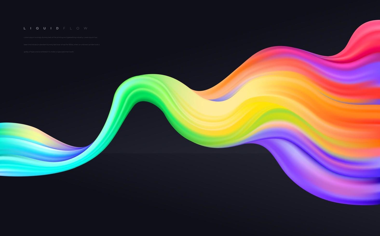 Abstract colorful fluid background design vector