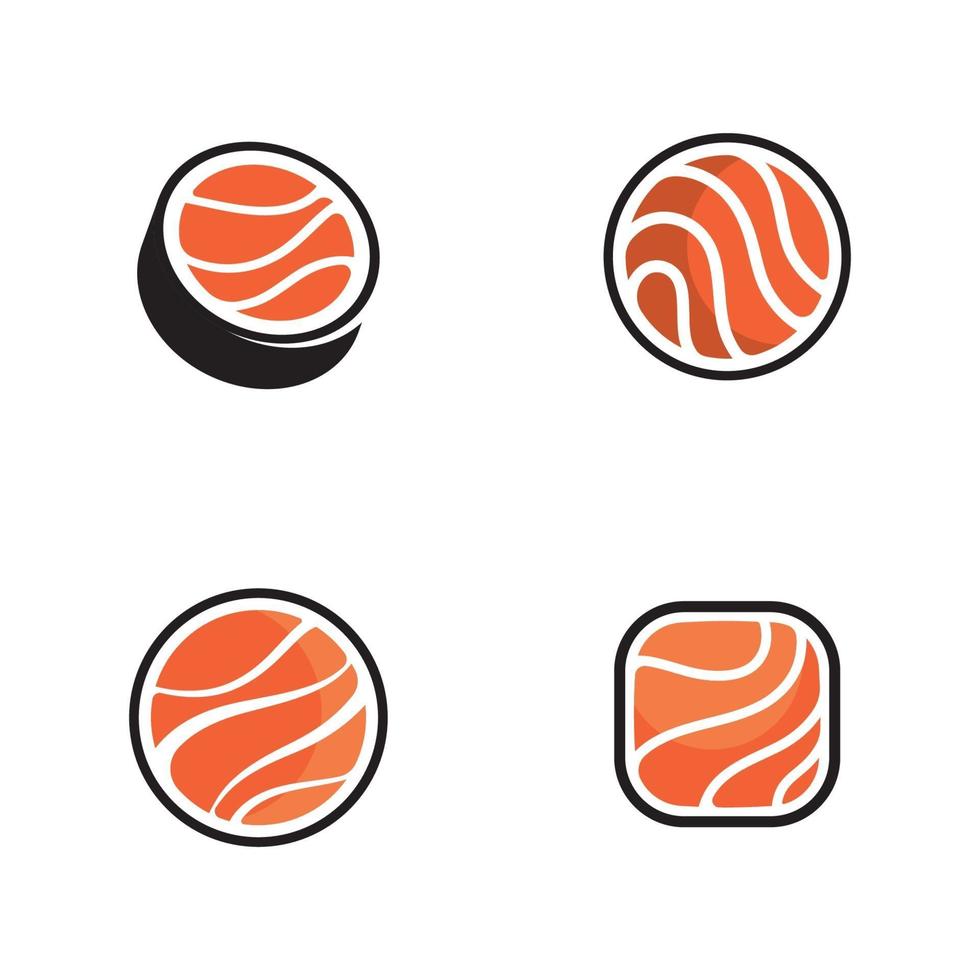 sushi, japón, vector, icono, diseño, ilustración vector