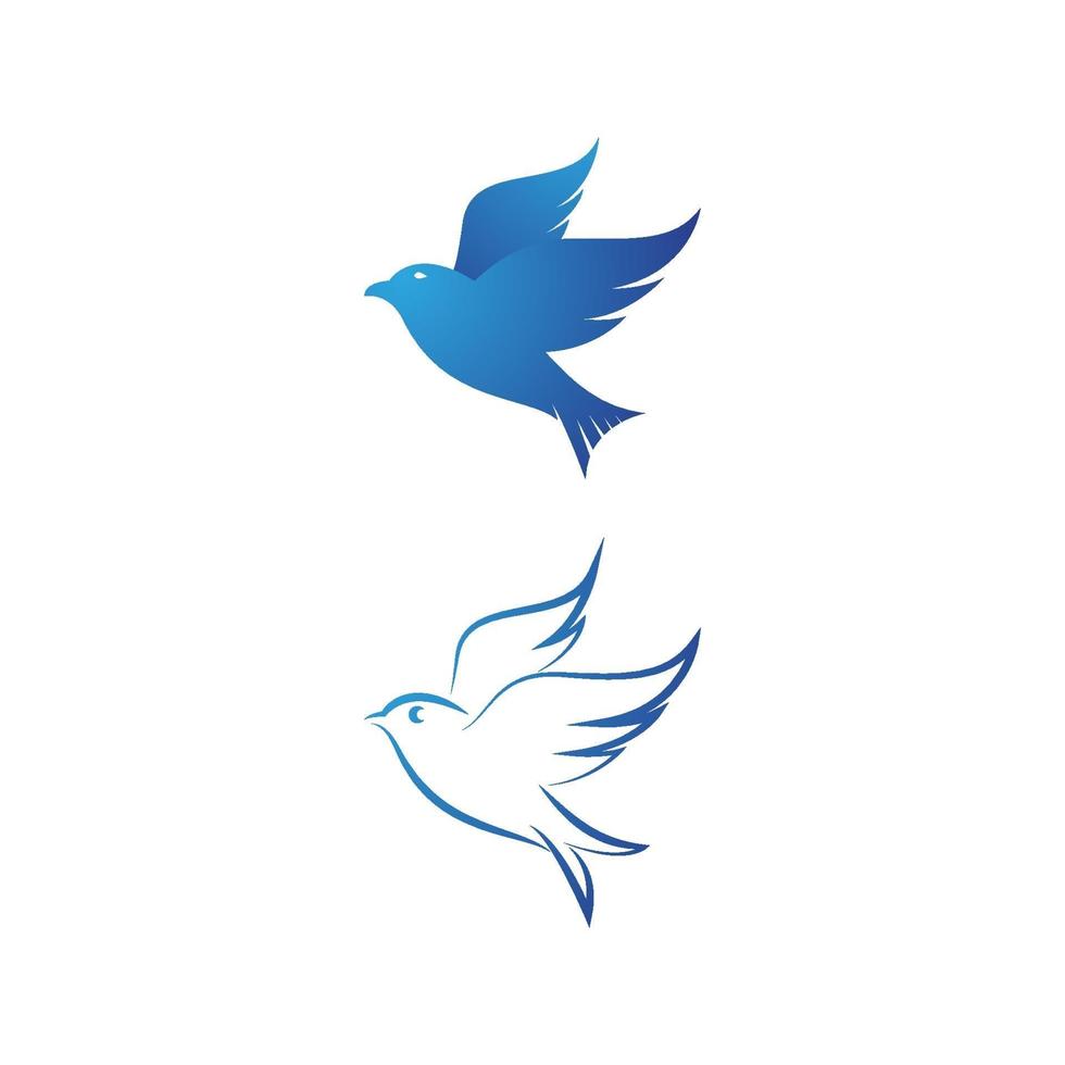 Bird wing Dove icon Template vector