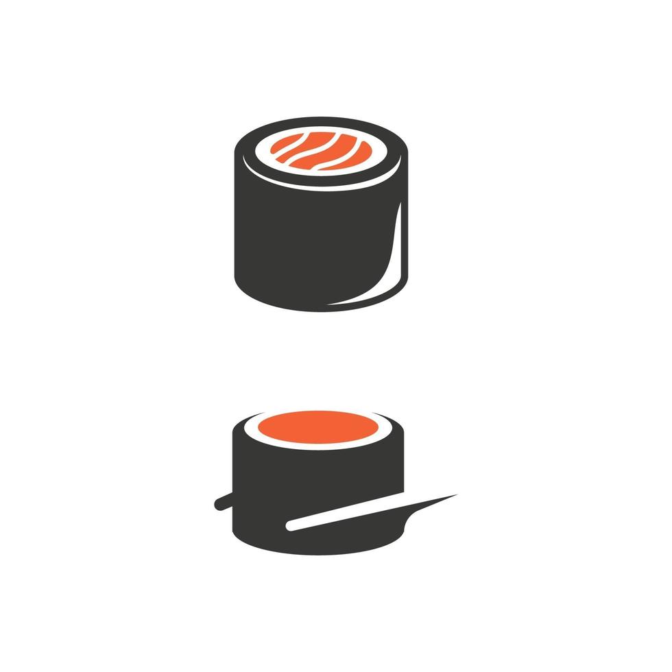 sushi, japón, vector, icono, diseño, ilustración vector