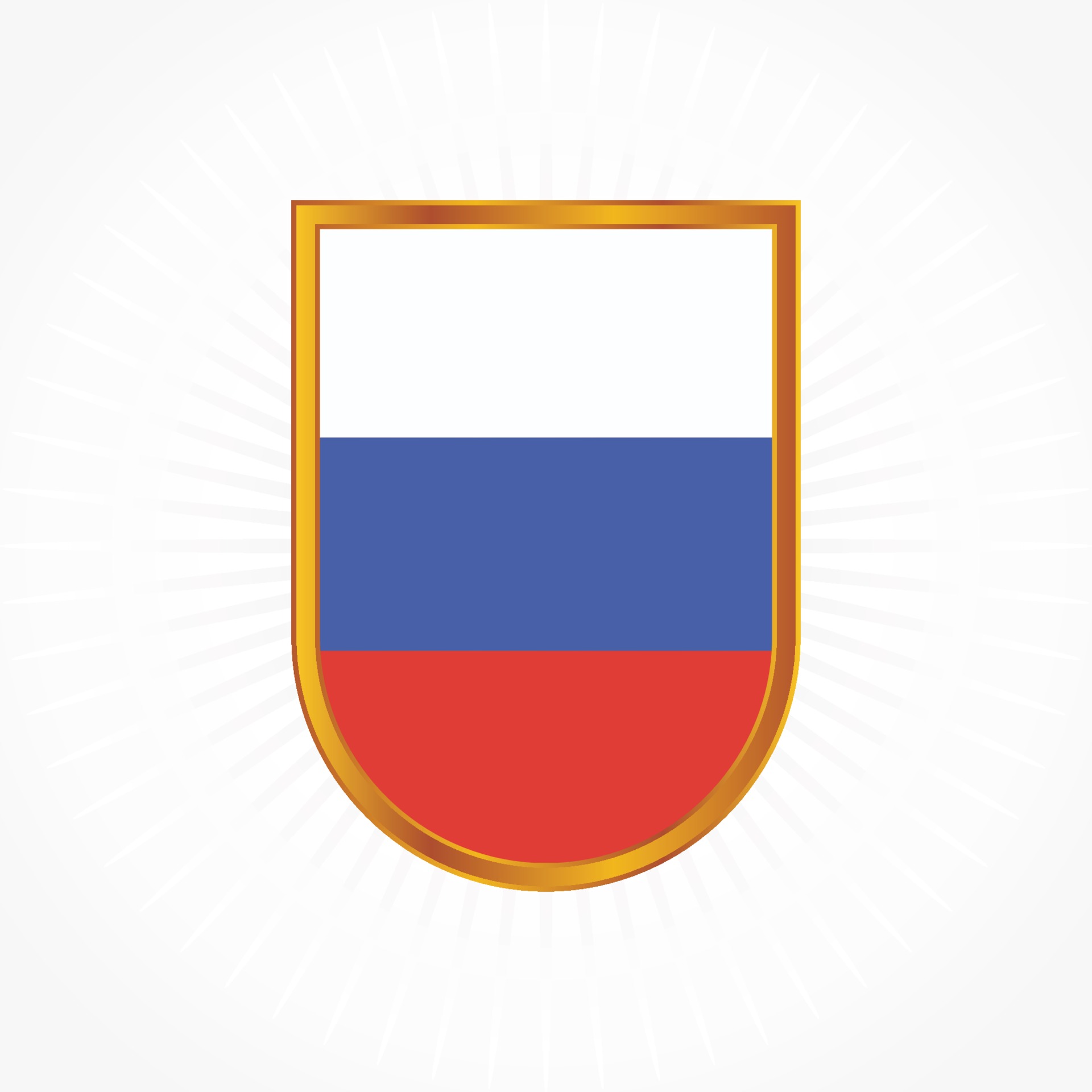 Free Russia Flag with Coat of arms