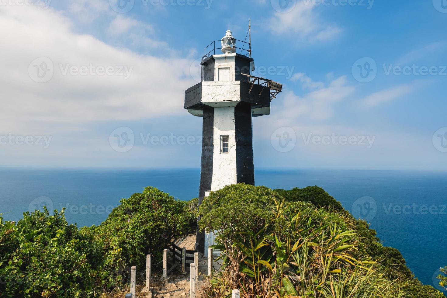 Keelung Island Lighthouse at the peak of keelung islet, taiwan photo