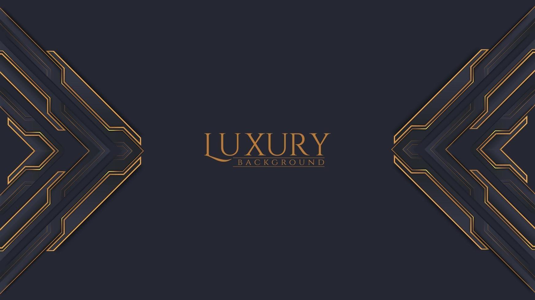 Abstract dark blue and gold luxury background vector