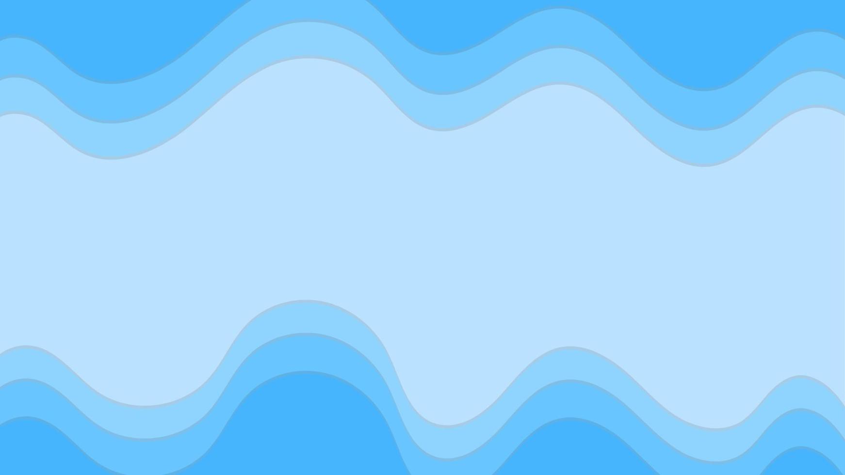 fondo de corte de papel abstracto azul degradado forma ondulada papercut vector