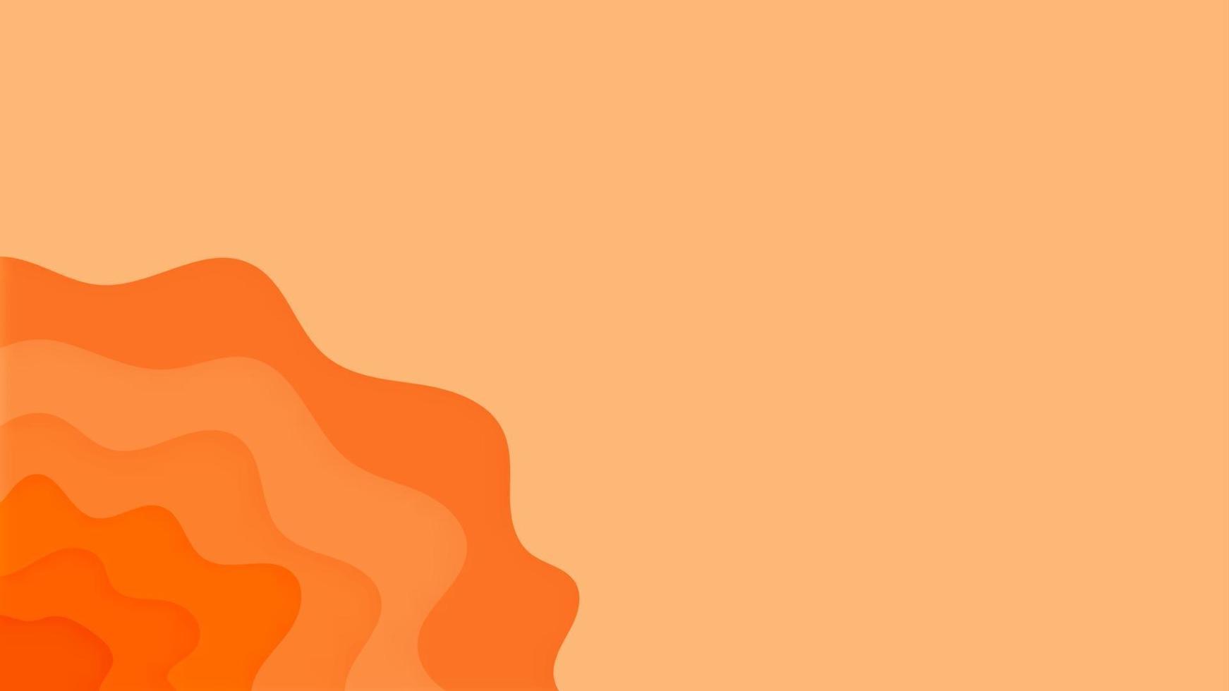 naranja papercut resumen antecedentes líneas onduladas forma vector