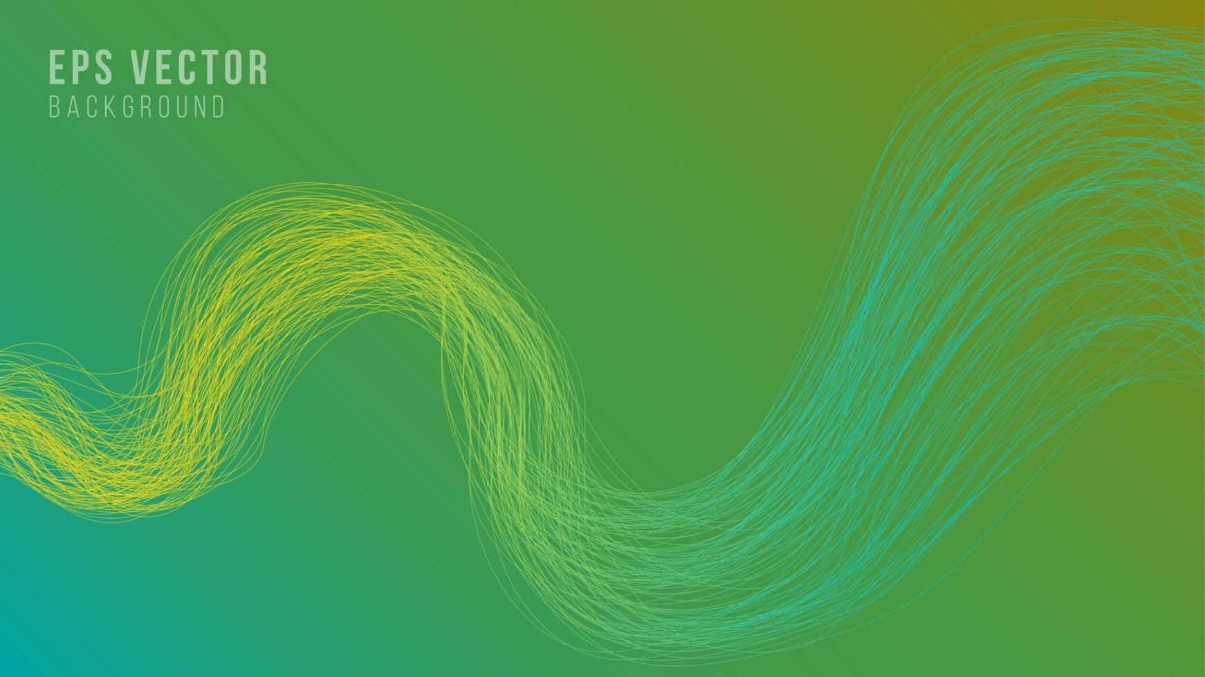 Green gradient wavy lines abstract background eps vector editable