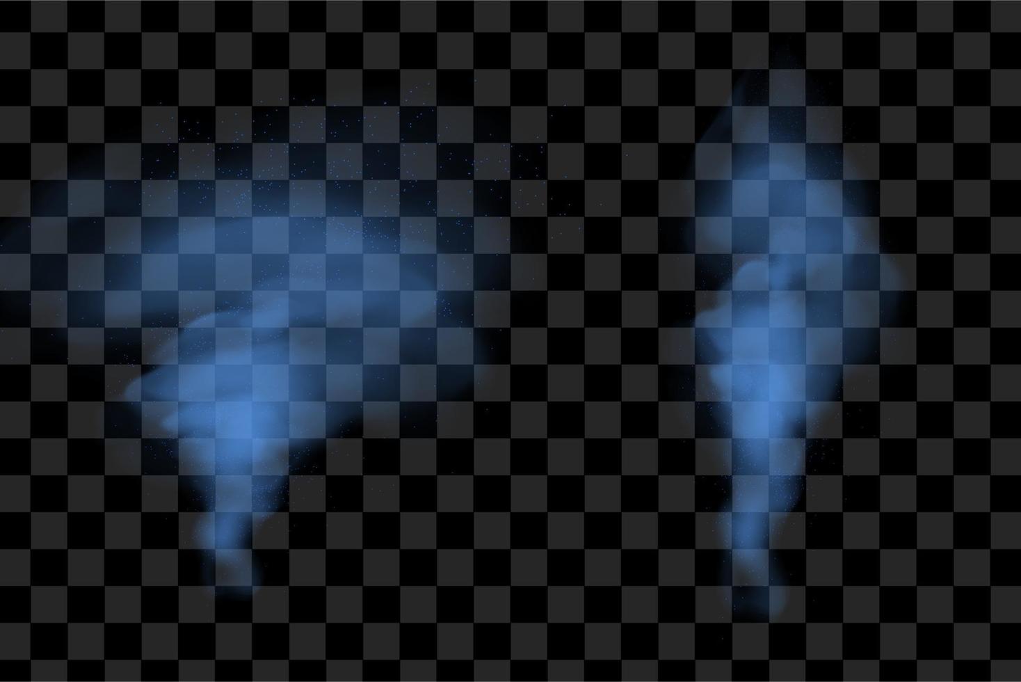 Set of blue special effect isolated vector element graphic resources