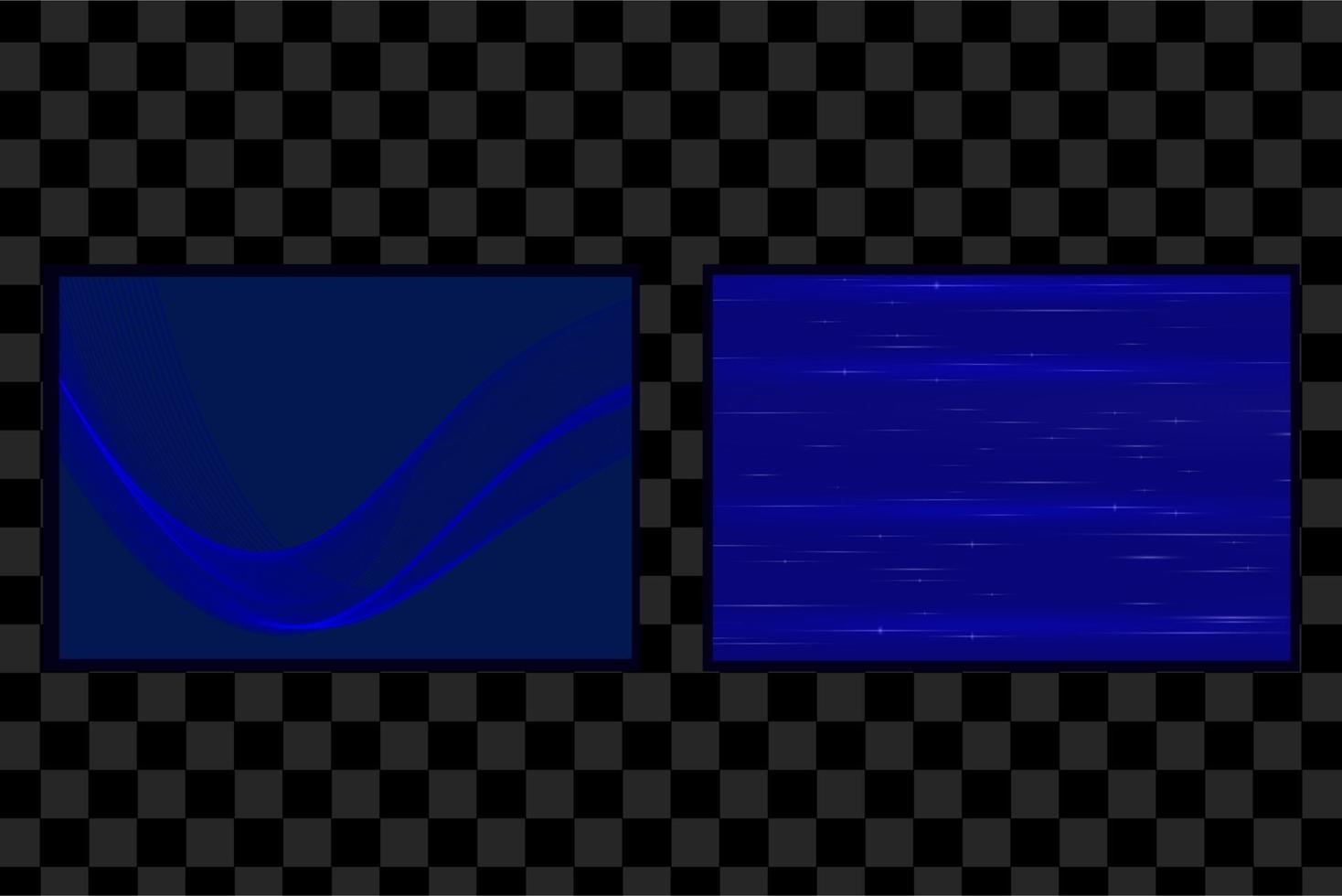 Conjunto de fondos abstractos azul oscuro con efecto de brillo aislado vector