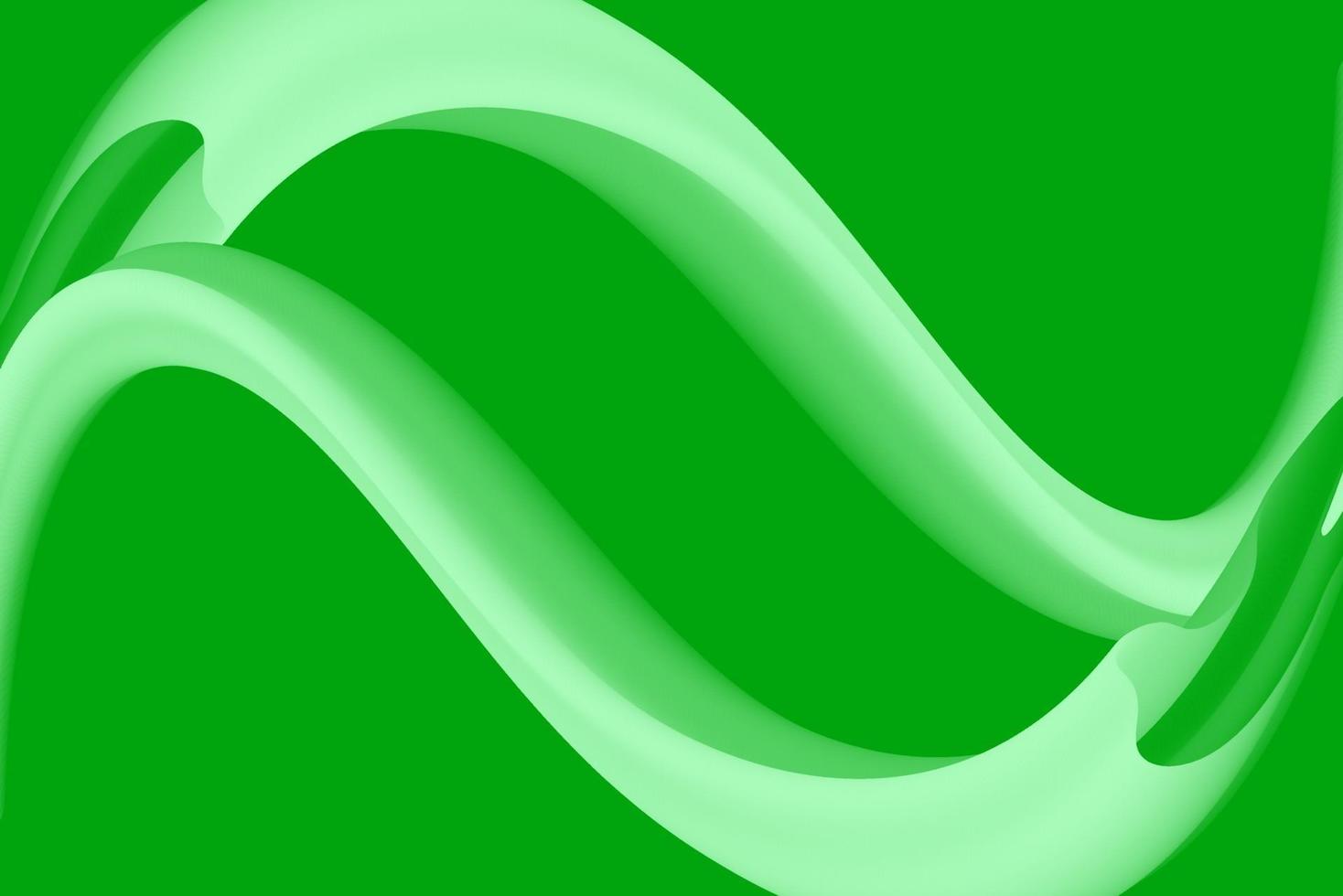 Green abstract background with wavy shine effect isolated vector