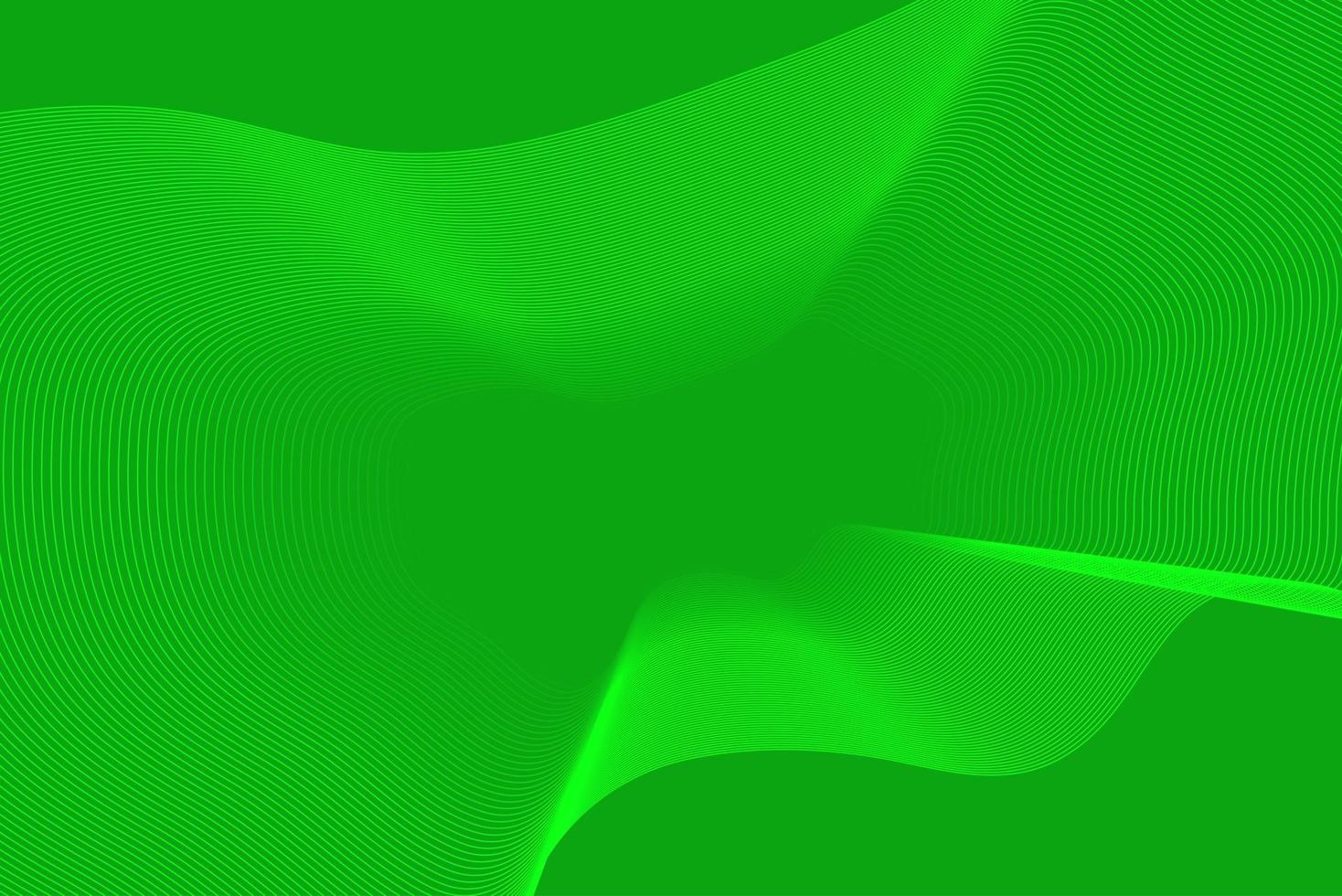 Green abstract background with wavy shine effect isolated vector