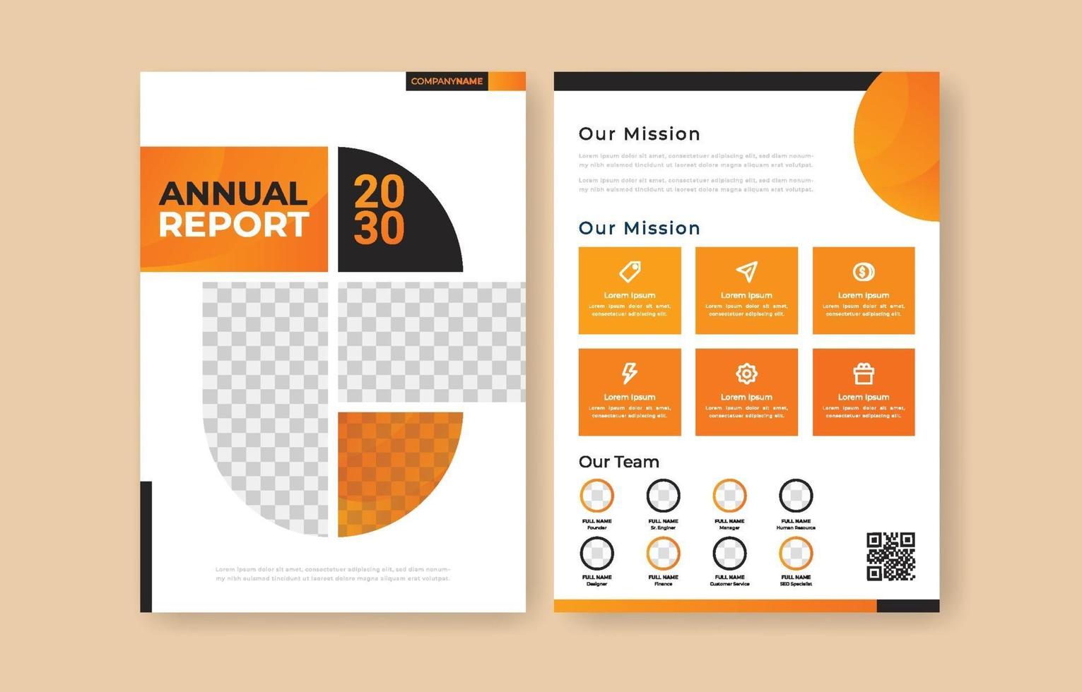 Multipurpose Corporate Business Report Template vector