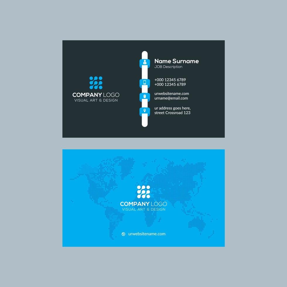 Free Modern Creative and Clean Business Card Template vector