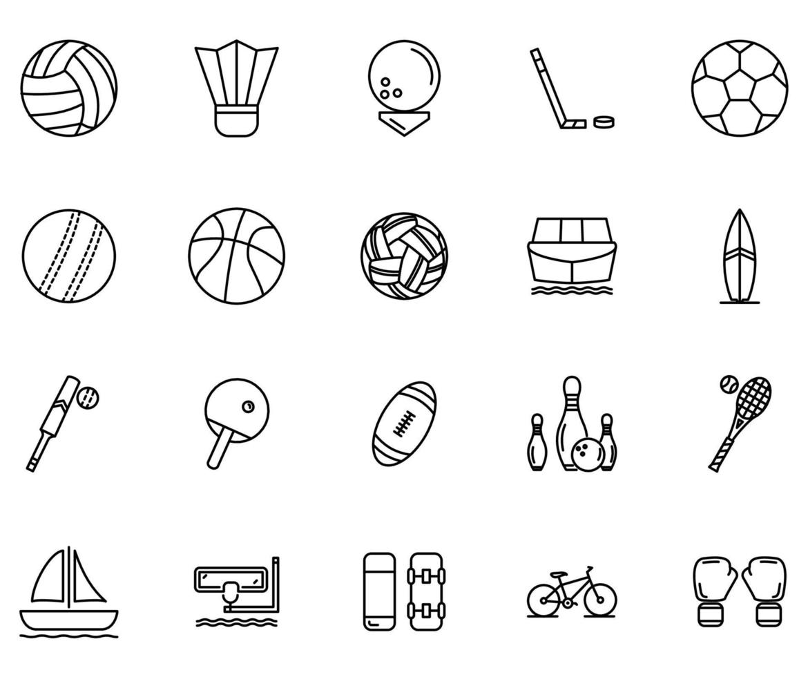 sport icon set element vector
