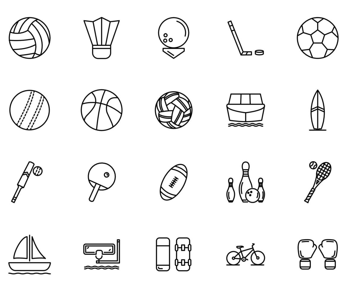 sport icon set element vector