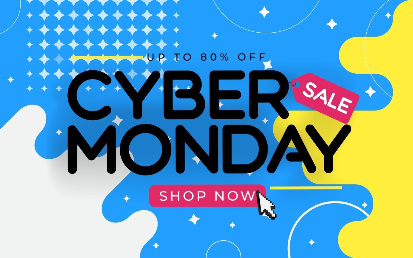 Abstract Modern Tech Cyber Monday Sale Special Offer Background vector