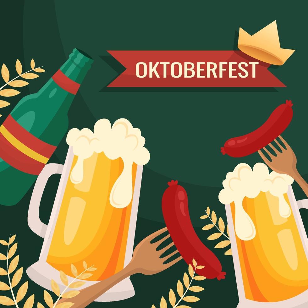 celebrar el fondo oktoberfest vector