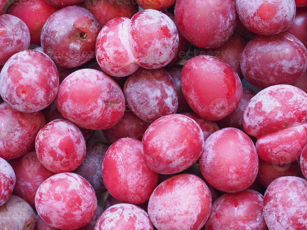 ciruela europea, comida vegetariana foto