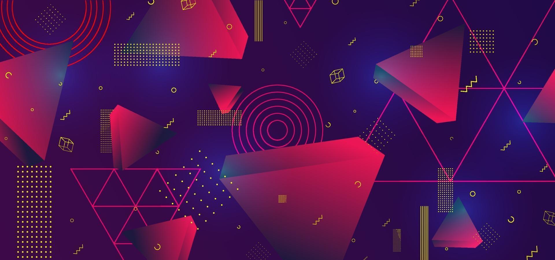 Geometric gradient futuristic background vector