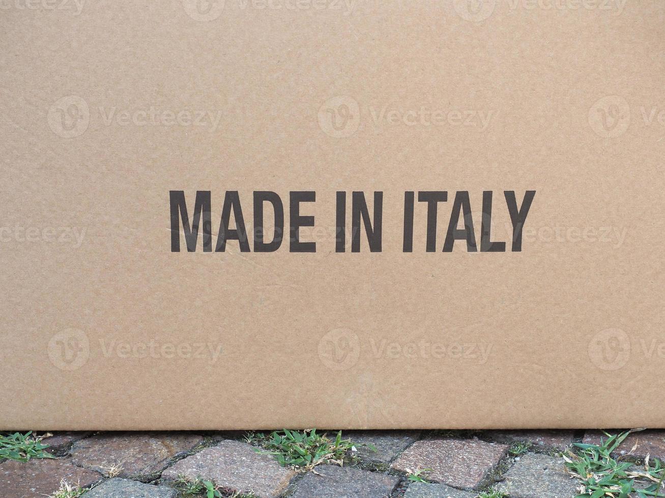 Made in Italy on packet photo