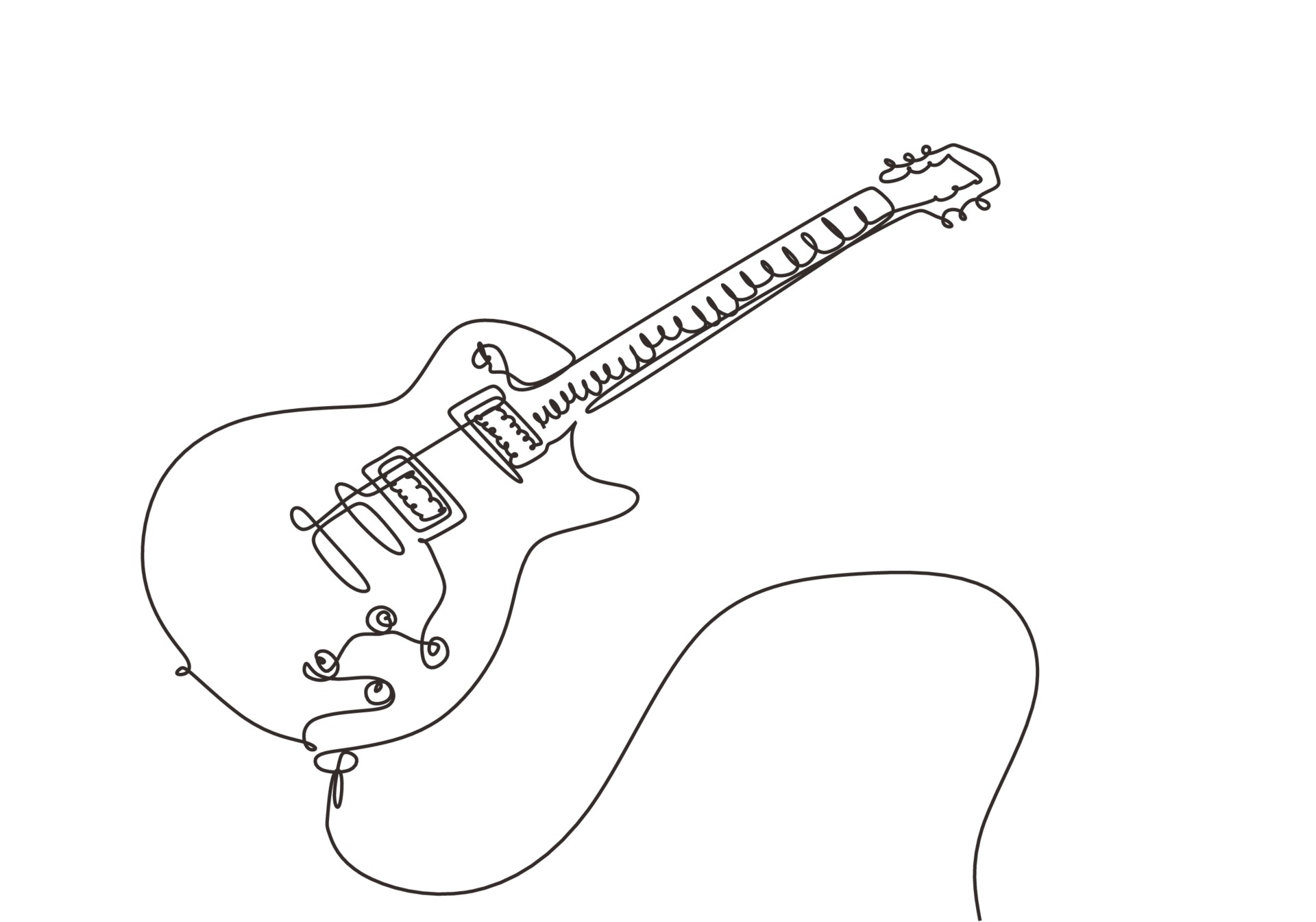 Dibujo guitarra electrica