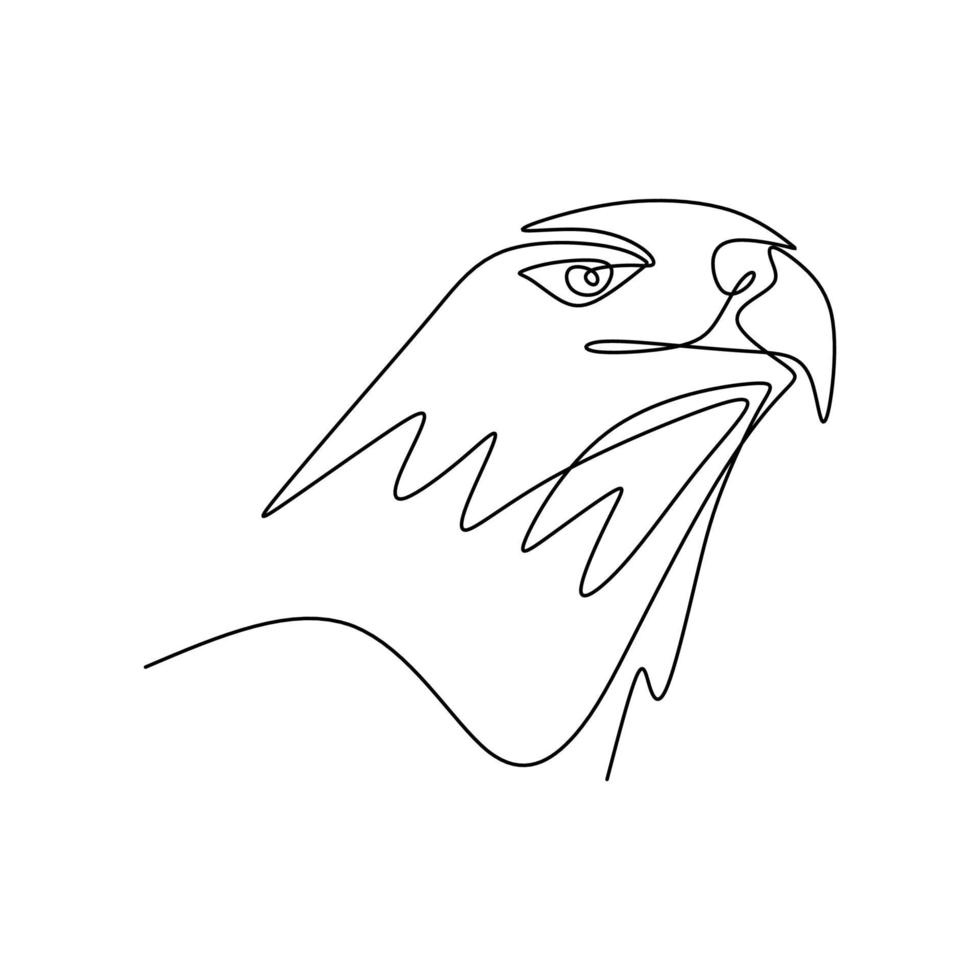 águila continua una línea ilustración vectorial diseño minimalista vector