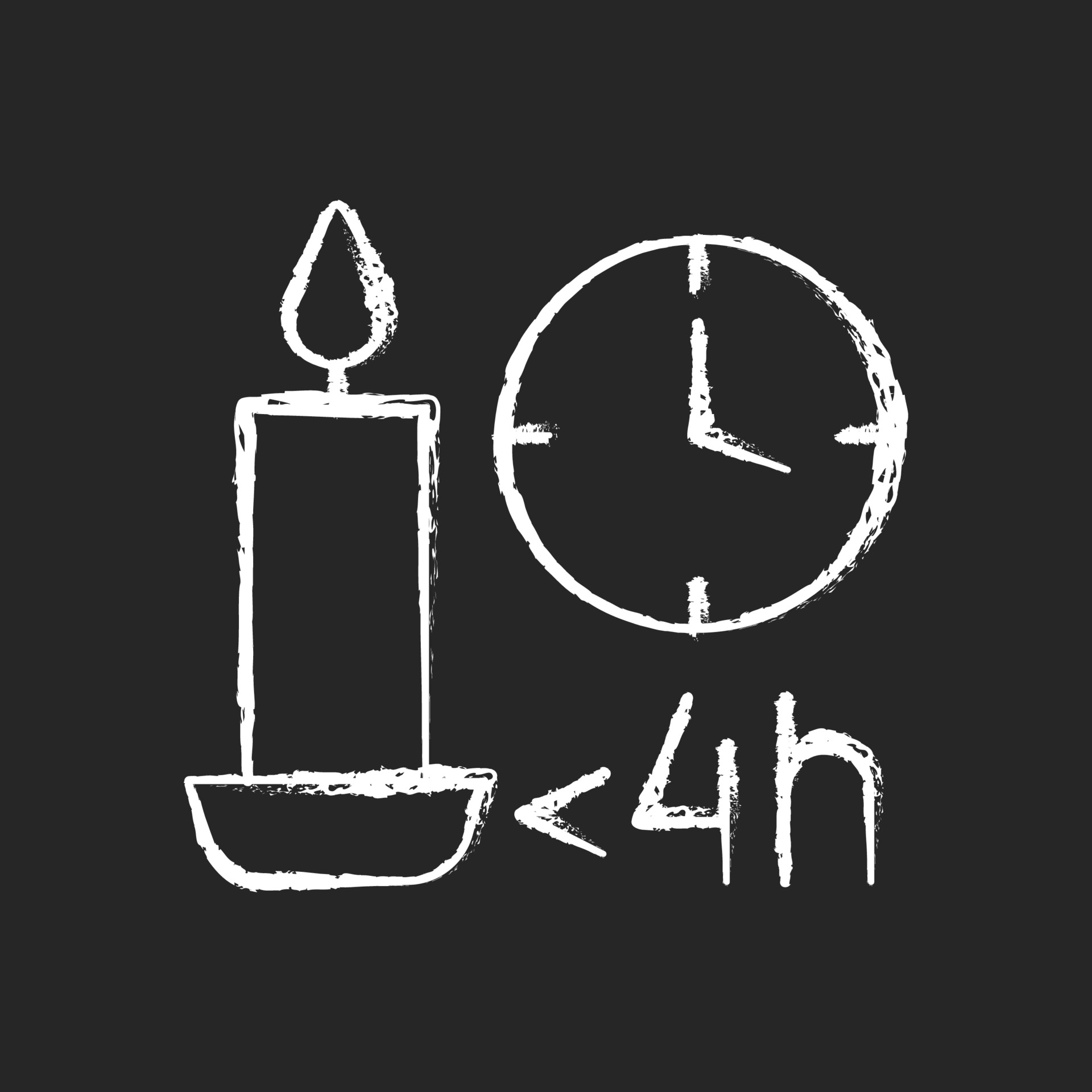 Candle burn time limit chalk white manual label icon 3380681 Vector Art