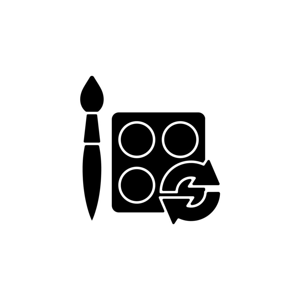 Paint refill black glyph icon vector
