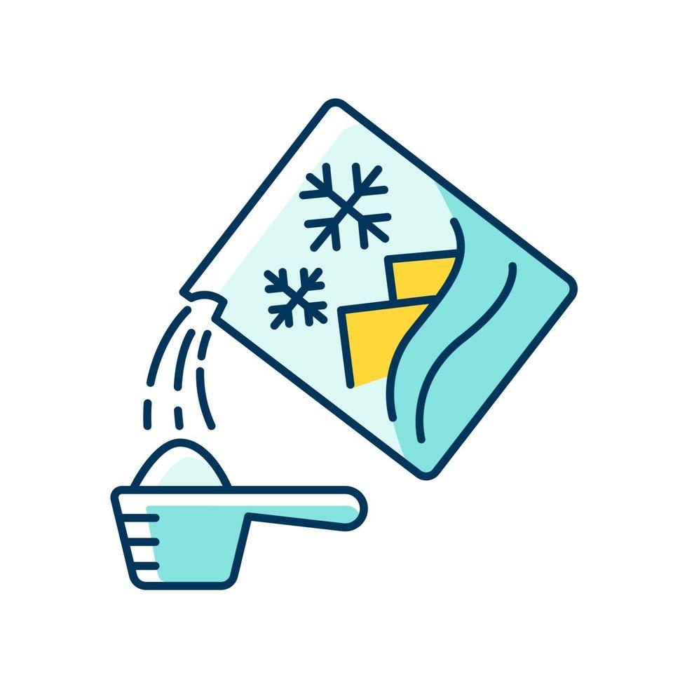 Washing powder blue and yellow RGB color icon vector