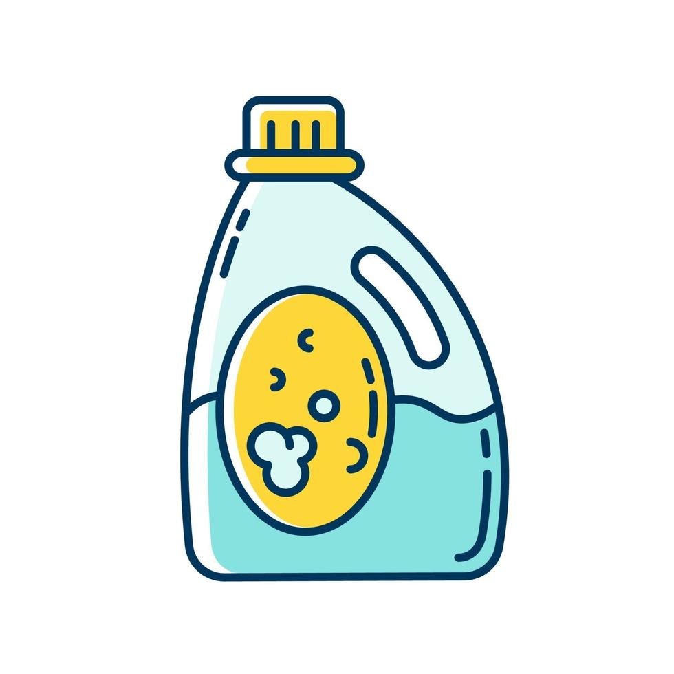 Laundry detergent blue and yellow RGB color icon vector