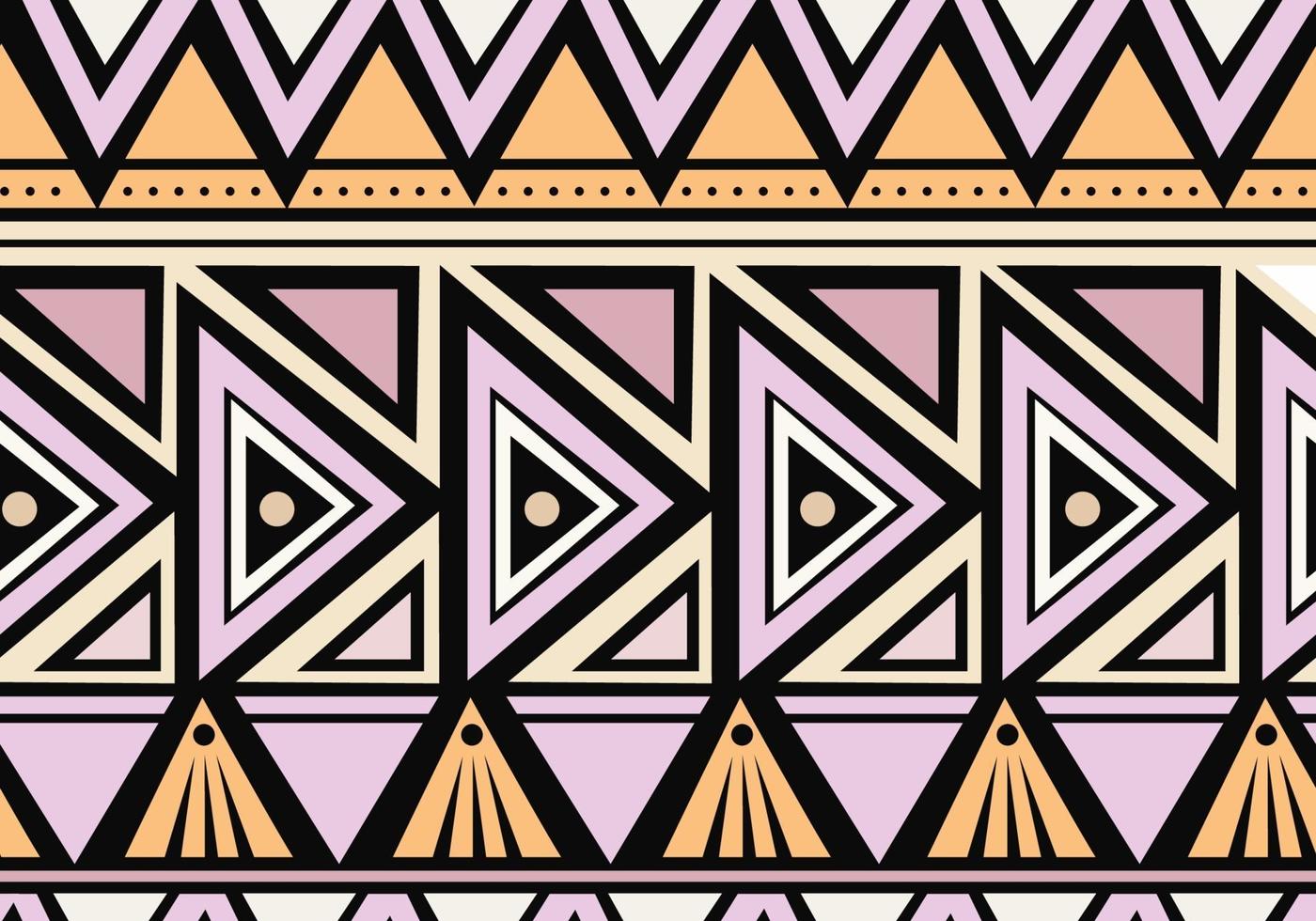 Ethnic tribal seamless pattern vector. African chic bohemian vector