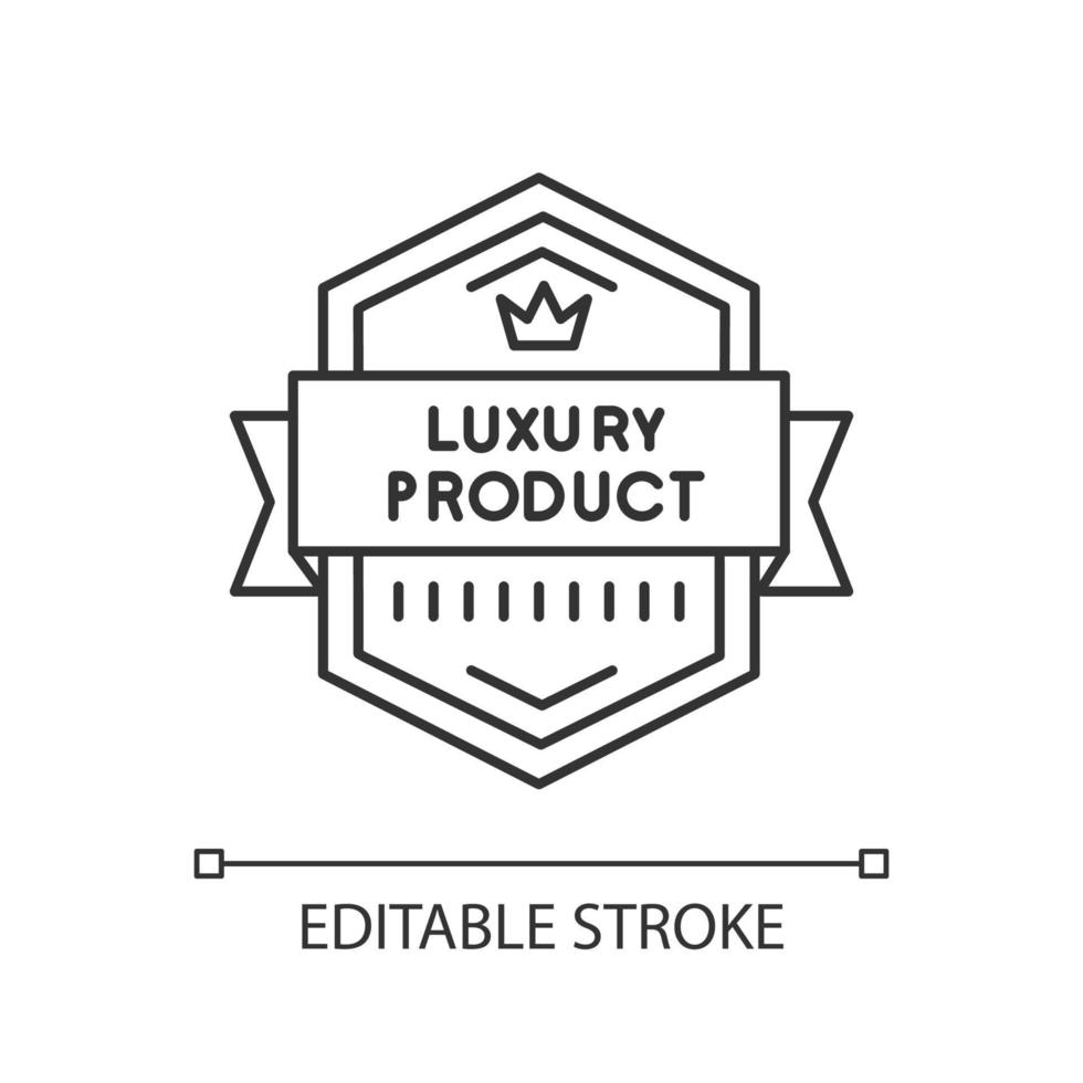 Luxury product pixel perfect linear icon vector