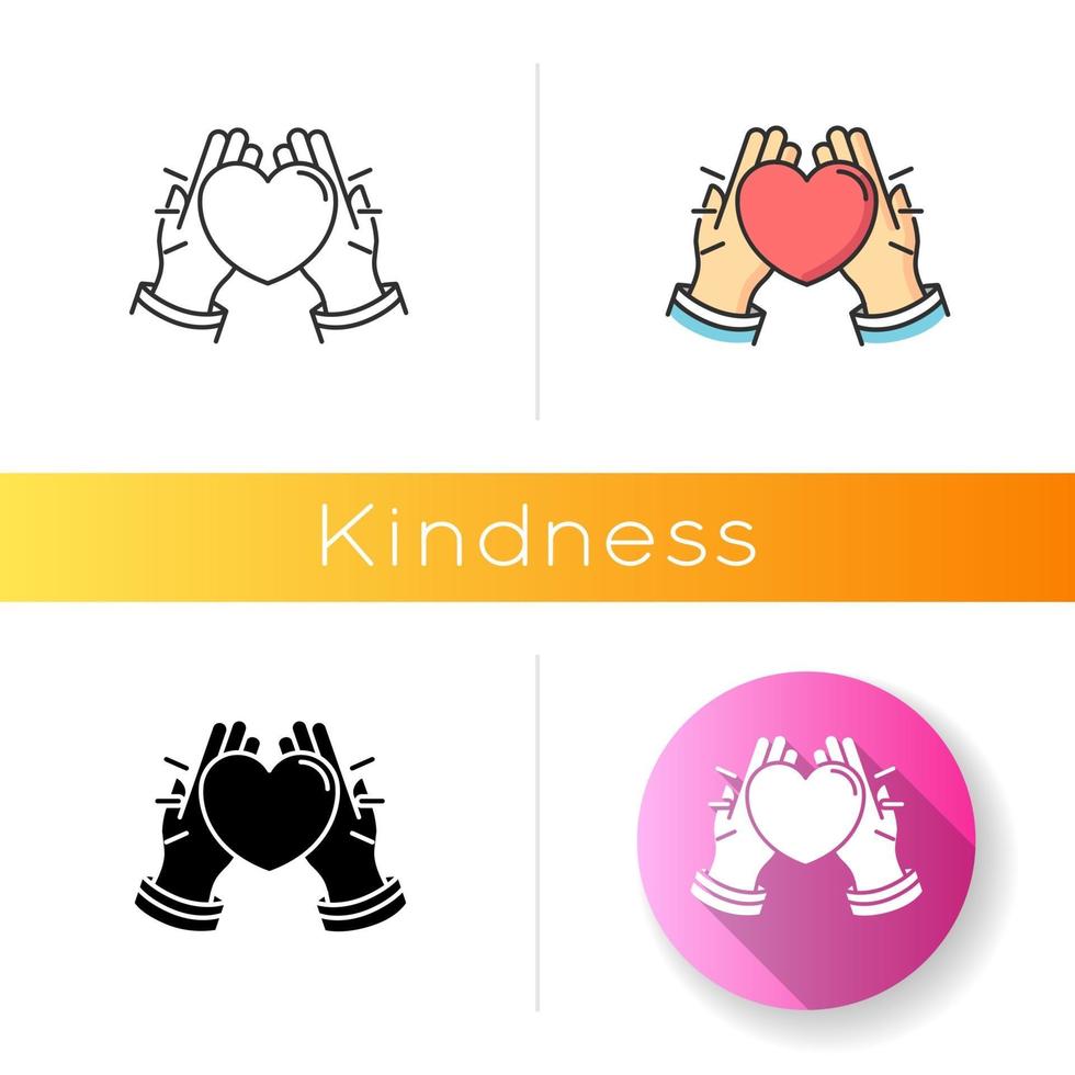 Kindness vector icon