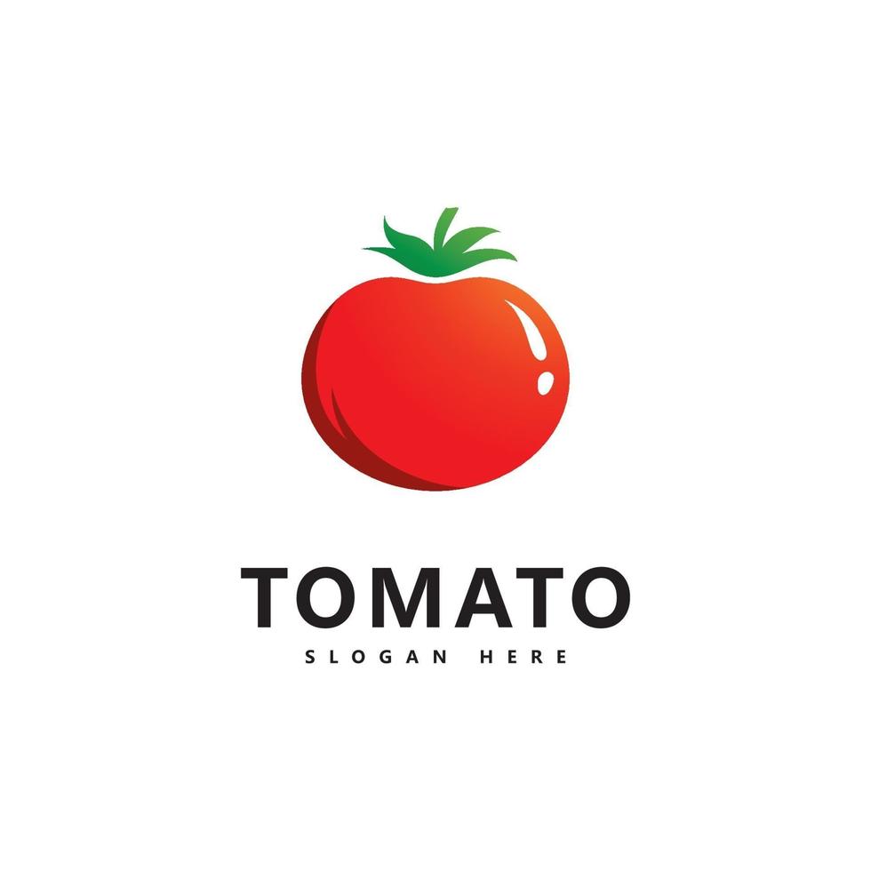 Tomato logo vector icon illustration design