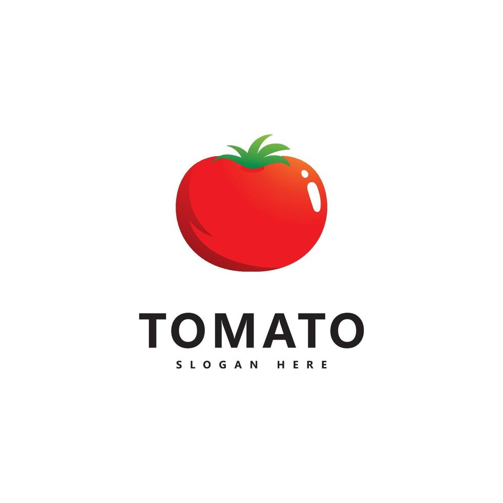 Diseño de ilustración de icono de vector de logotipo de tomate