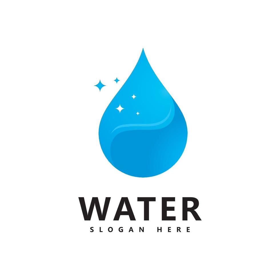 diseño de logotipo de agua aqua. logotipo de vector de gota de agua