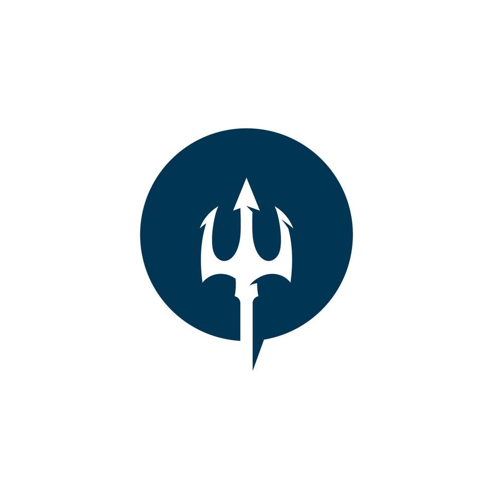 Trident vector logo icon  illustration sign symbol