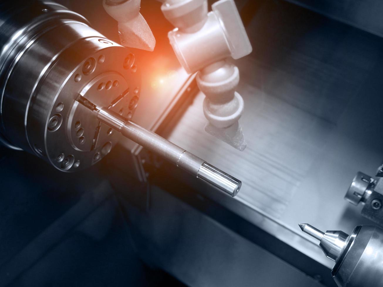 CNC lathe turning machine with shaft production photo