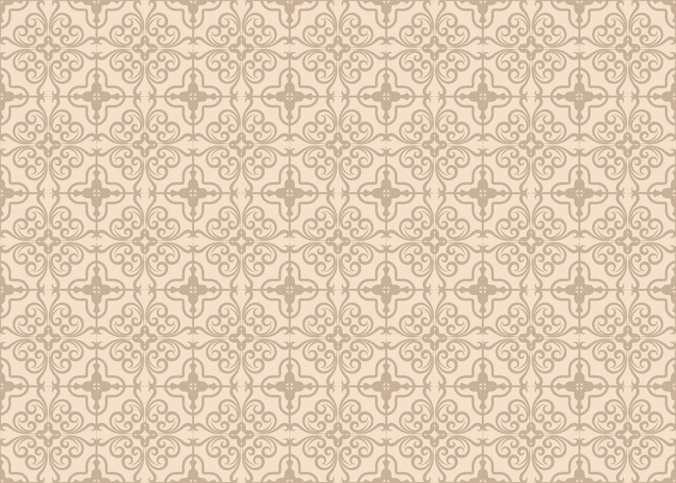 Flower Seamless Pattern Retro vector