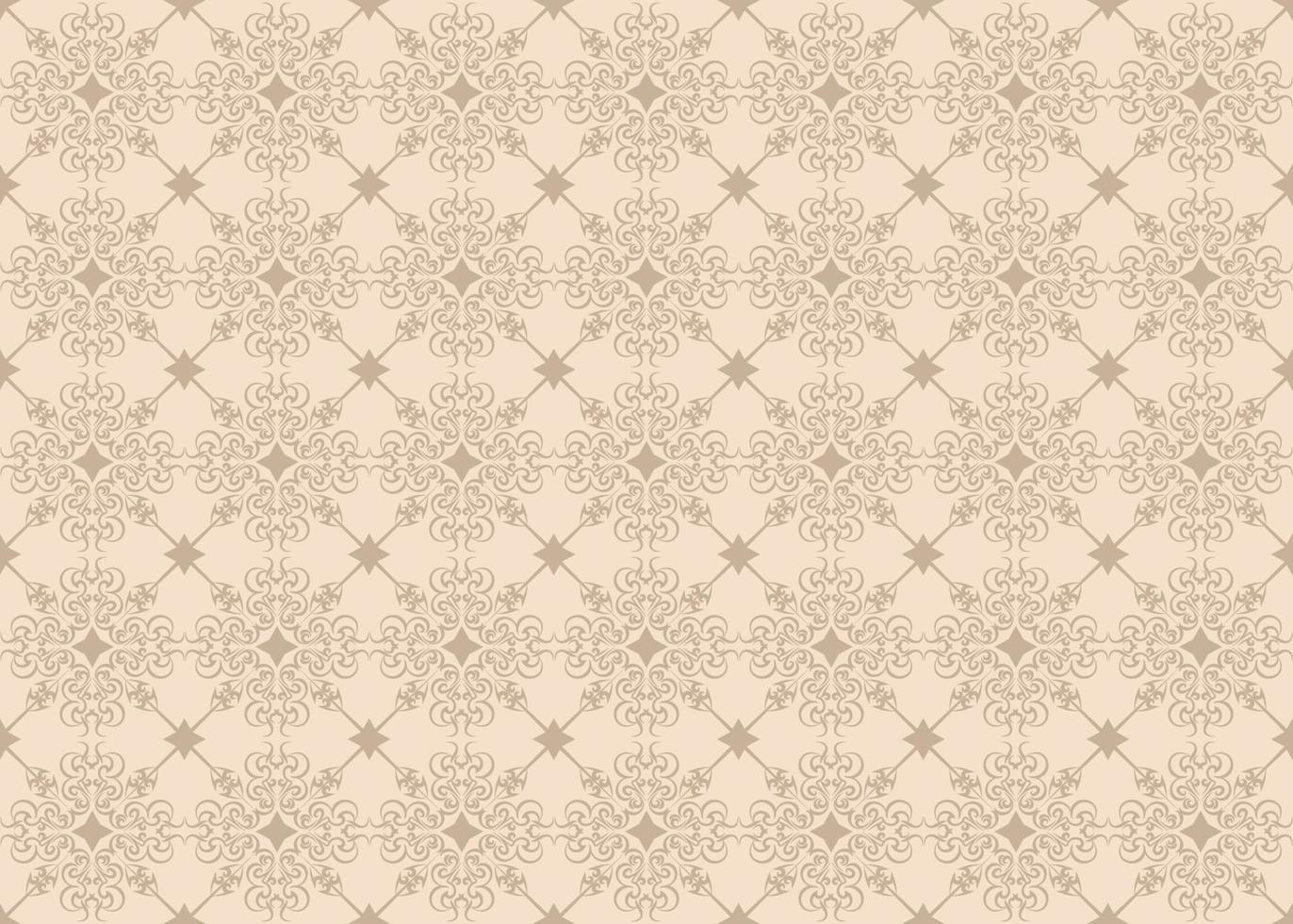 Flower Seamless Pattern Cream vector
