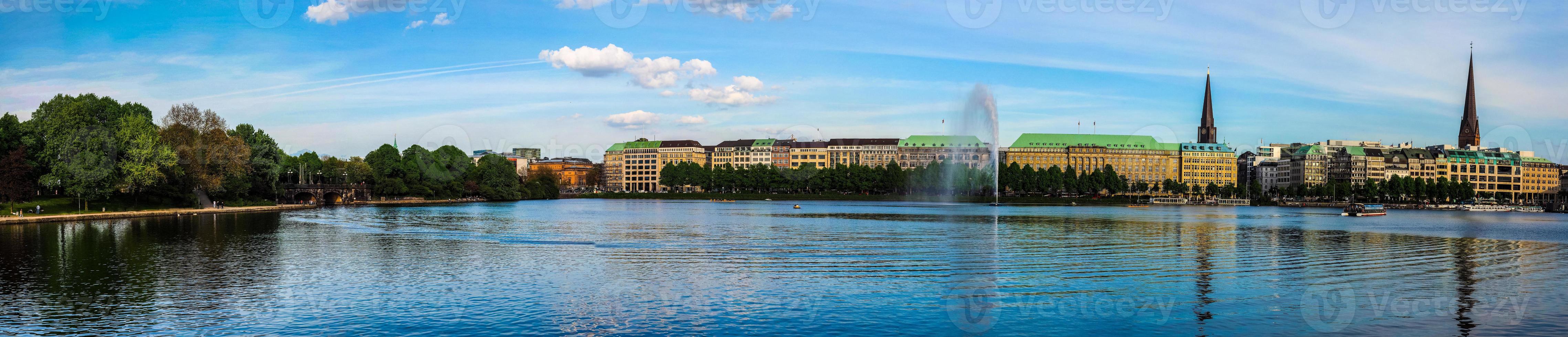 Lago Alster interior en Hamburgo foto