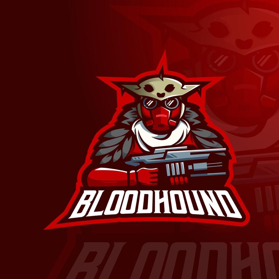 Apex gaming character mascot design of bloodhound vector