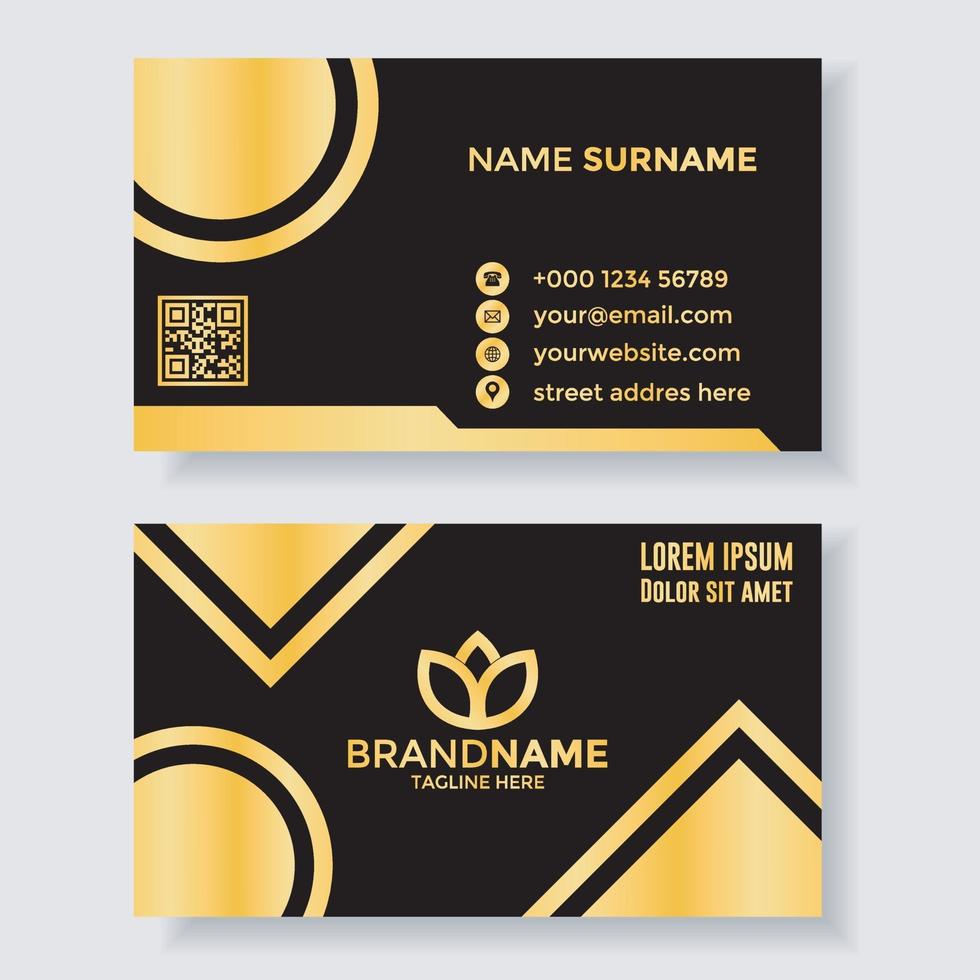 elegant business card. luxury business card template. gold color. vector