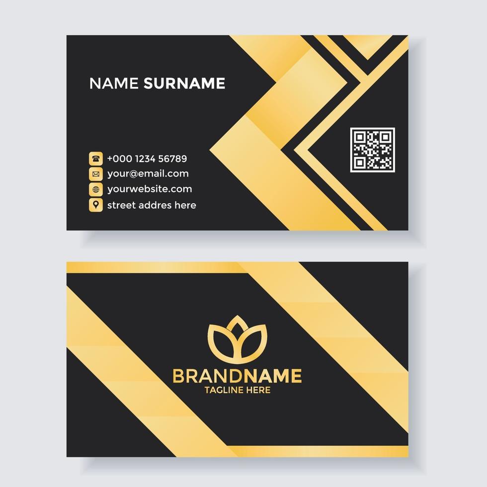 elegant business card. luxury business card template. gold color. vector