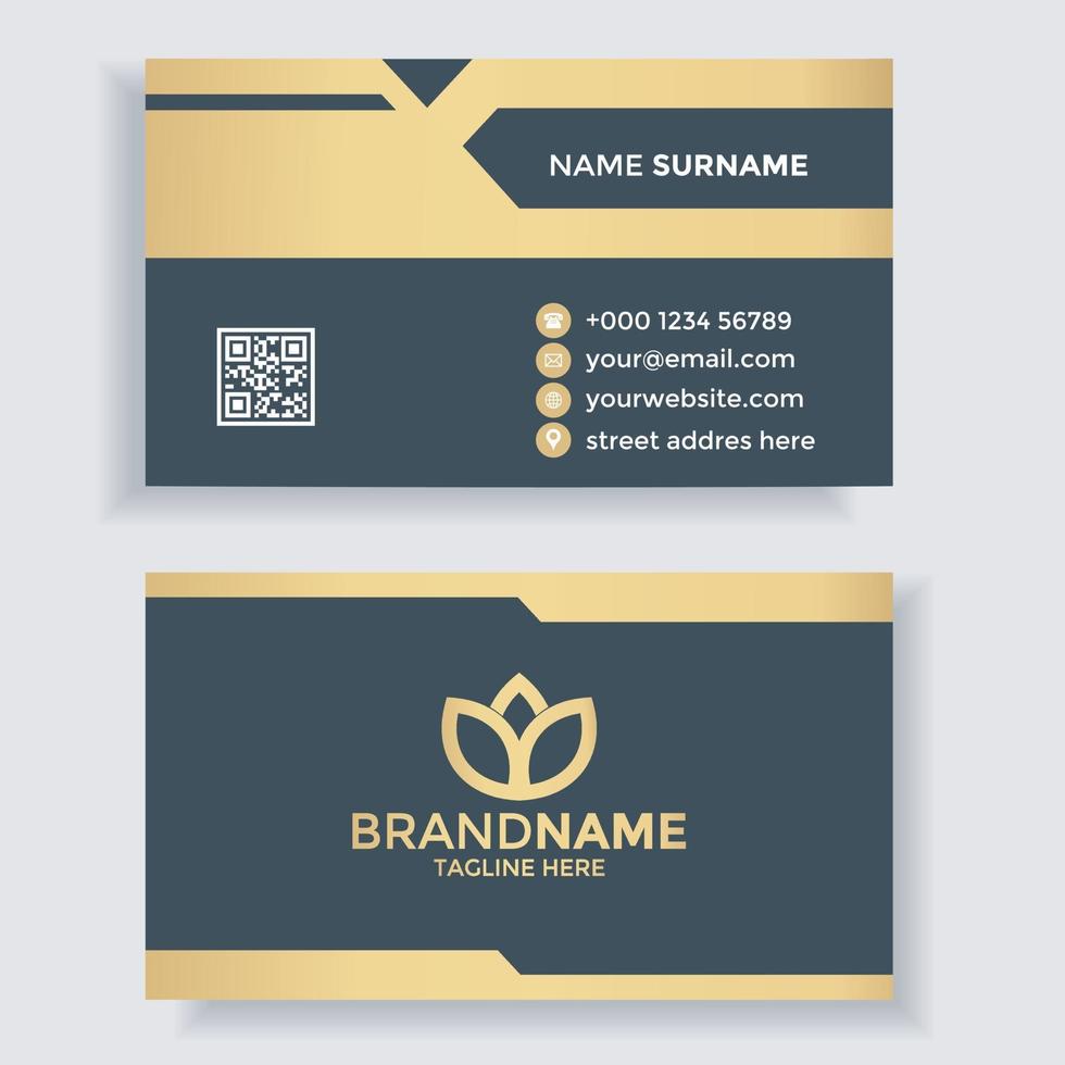 elegant business card. luxury business card template. gold color. vector