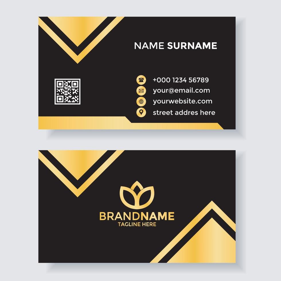 elegant business card. luxury business card template. gold color. vector